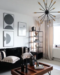 Candeeiro De Teto Preto Maguse