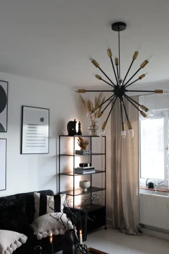 Candeeiro De Teto Preto Maguse