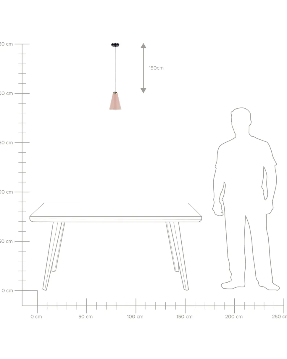 Candeeiro De Teto Rosa Cares