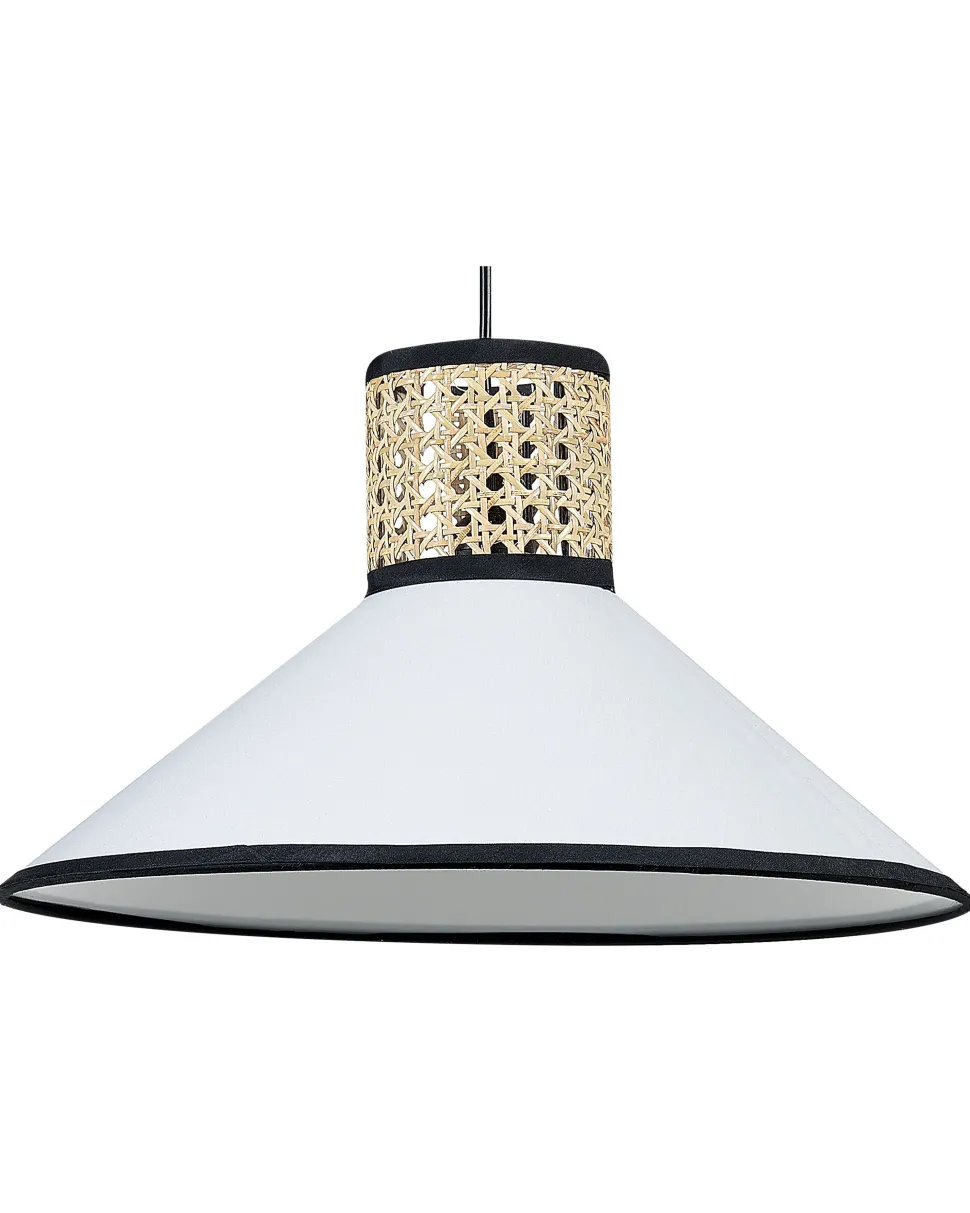 Candeeiro De Teto Suspenso Branco E Natural 188 Cm Mantua