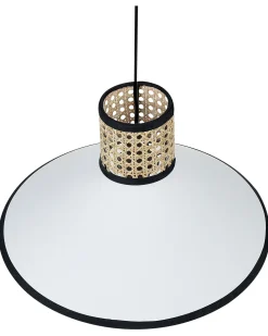 Candeeiro De Teto Suspenso Branco E Natural 188 Cm Mantua