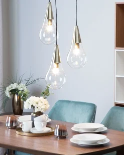 Candeeiro De Teto Suspenso Em Cobre E Vidro Vesle