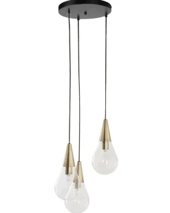 Candeeiro De Teto Suspenso Em Cobre E Vidro Vesle