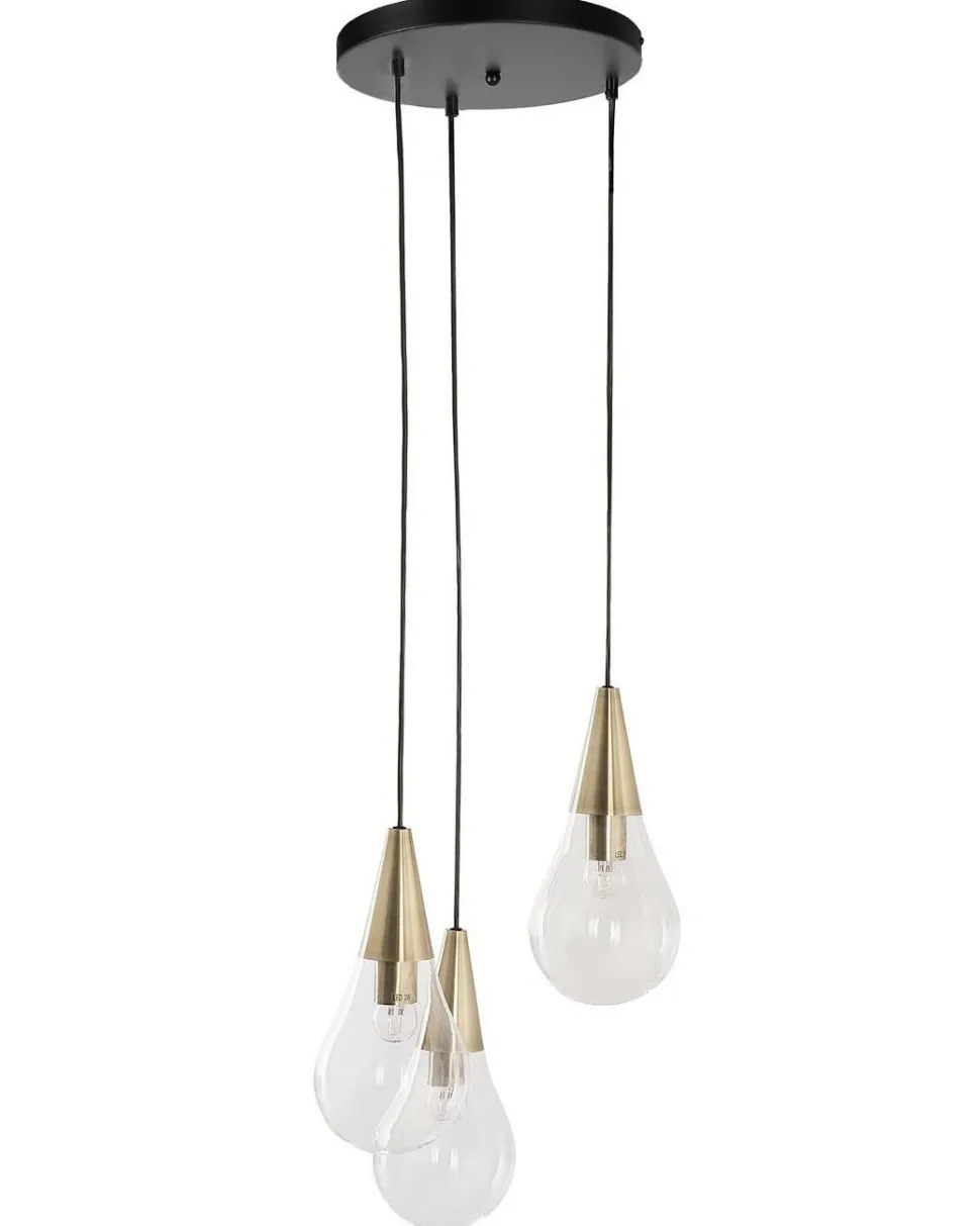 Candeeiro De Teto Suspenso Em Cobre E Vidro Vesle