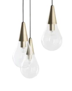 Candeeiro De Teto Suspenso Em Cobre E Vidro Vesle