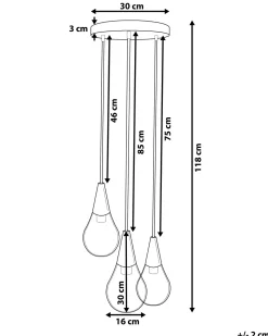 Candeeiro De Teto Suspenso Em Cobre E Vidro Vesle