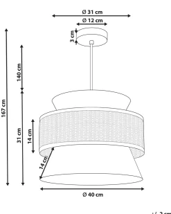 Candeeiro De Teto Suspenso Em Rattan Verde E Natural 167 Cm Luyano