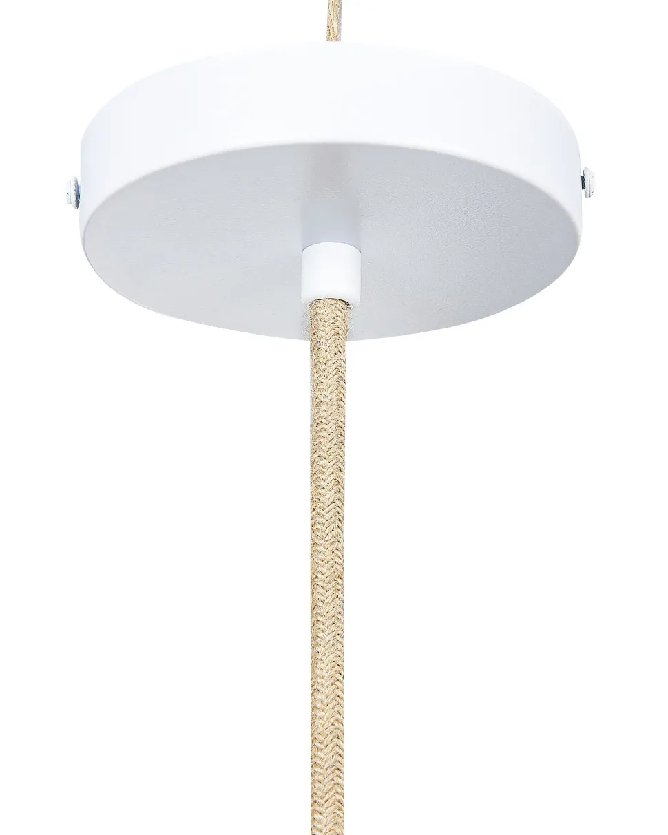 Candeeiro De Teto Suspenso Em Rattan Amarelo Natural 174 Cm Boeri