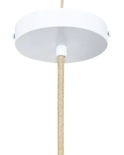 Candeeiro De Teto Suspenso Em Rattan Creme E Natural 172 Cm Yumuri