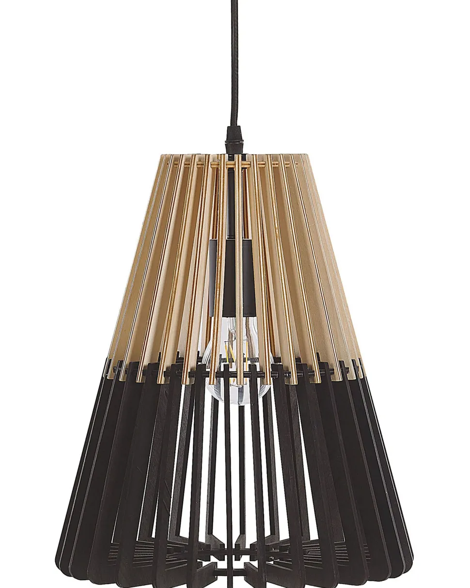 Candeeiro De Teto Suspenso Em Preto E Castanho Claro Cavalla