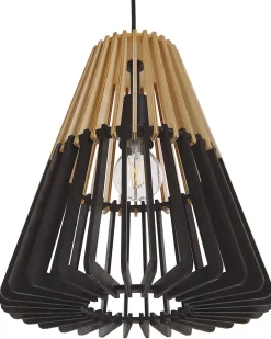 Candeeiro De Teto Suspenso Em Preto E Castanho Claro Cavalla