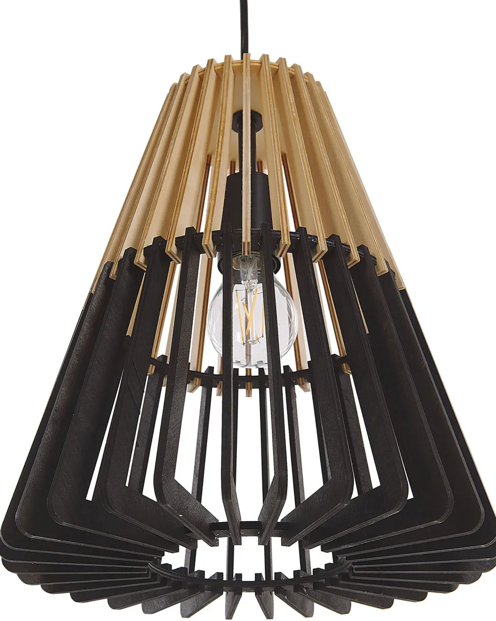 Candeeiro De Teto Suspenso Em Preto E Castanho Claro Cavalla