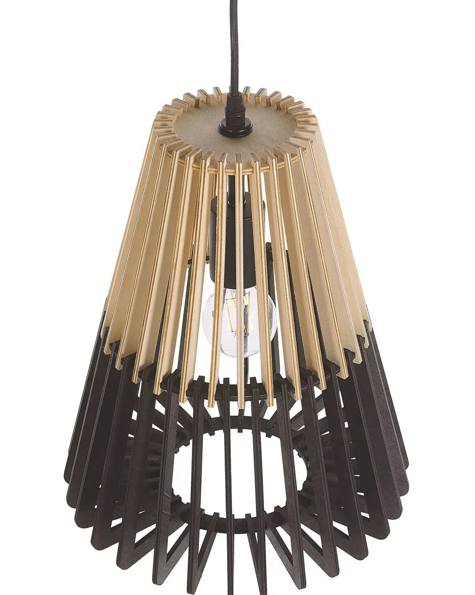 Candeeiro De Teto Suspenso Em Preto E Castanho Claro Cavalla