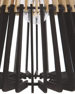 Candeeiro De Teto Suspenso Em Preto E Castanho Claro Cavalla