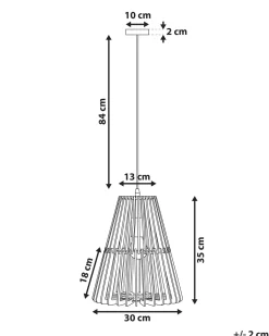 Candeeiro De Teto Suspenso Em Preto E Castanho Claro Cavalla