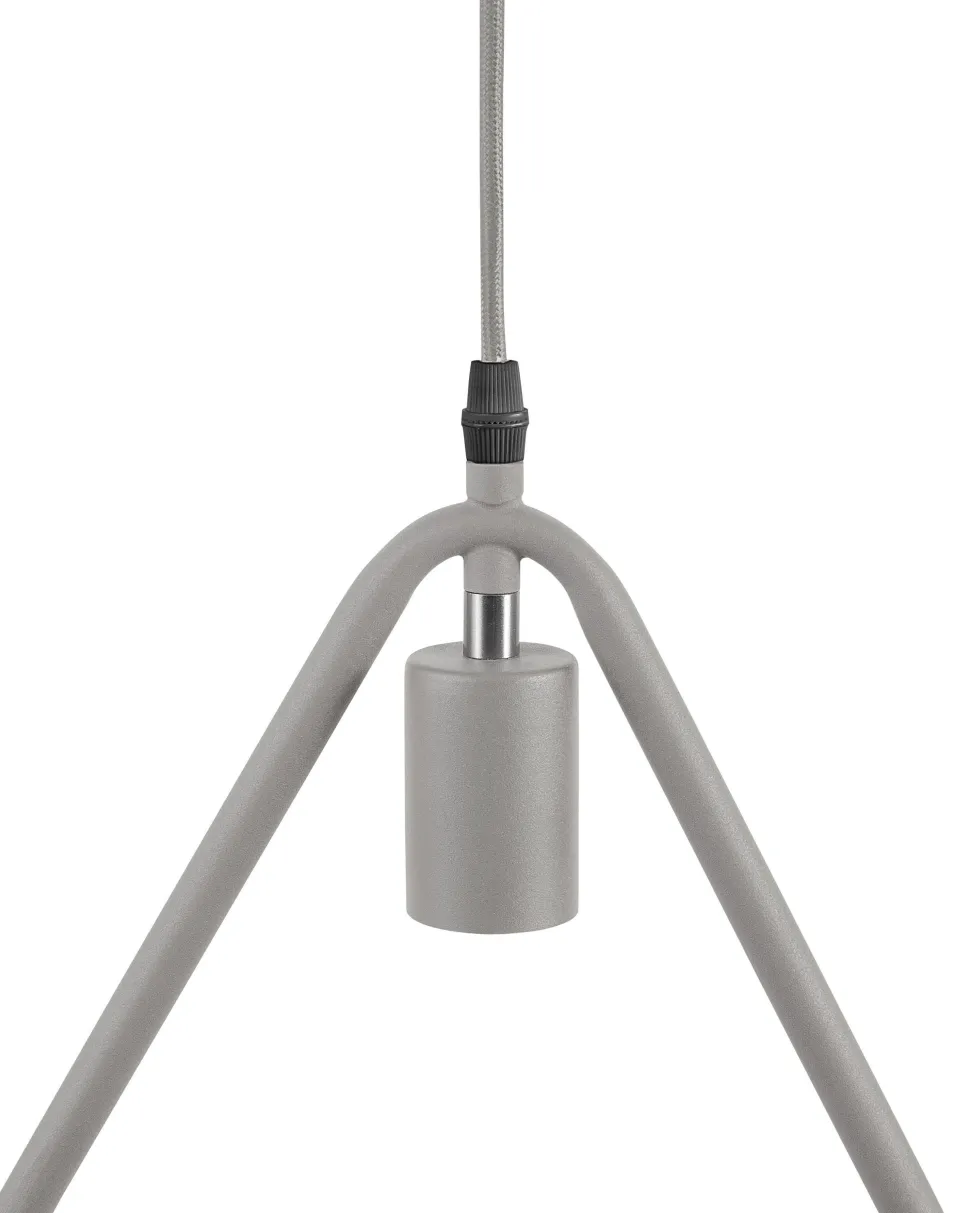 Candeeiro De Teto Triangular De Metal Cinzento Juruena