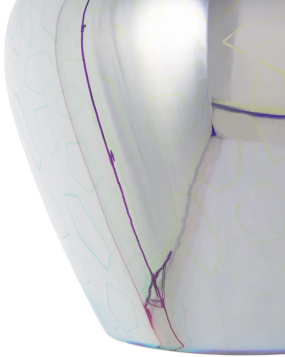 Candeeiro De Teto Vidro Fumado Multicolor Soana