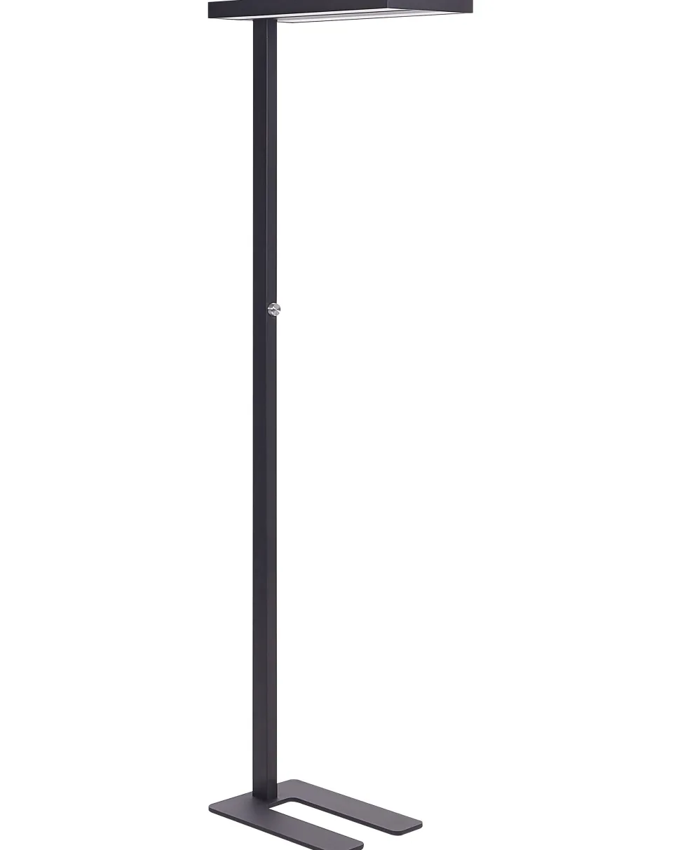 Candeeiro Led De Pe Em Metal Preto 197 Cm Taurus