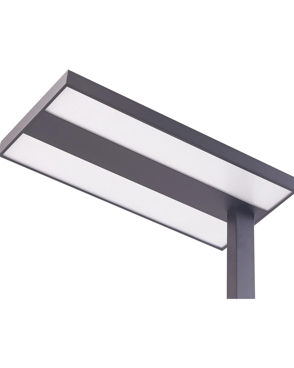 Candeeiro Led De Pe Em Metal Preto 197 Cm Taurus