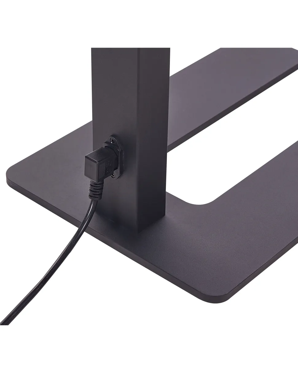 Candeeiro Led De Pe Em Metal Preto 197 Cm Taurus