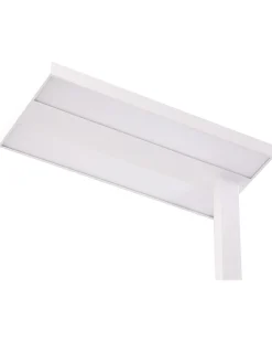 Candeeiro Led De Pe Em Metal Branco 197 Cm Taurus