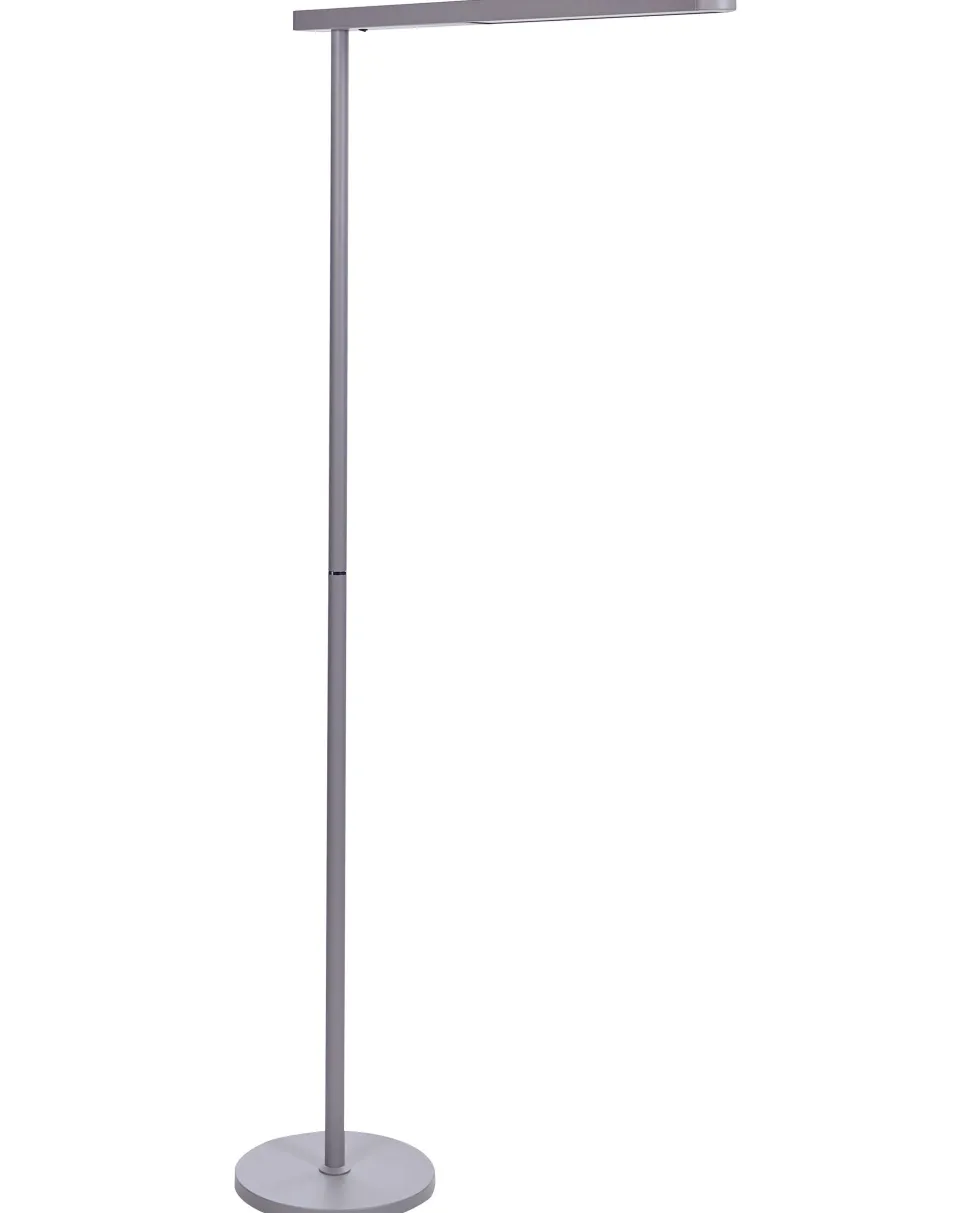 Candeeiro Led De Pe Em Metal Prateado 186 Cm Perseus