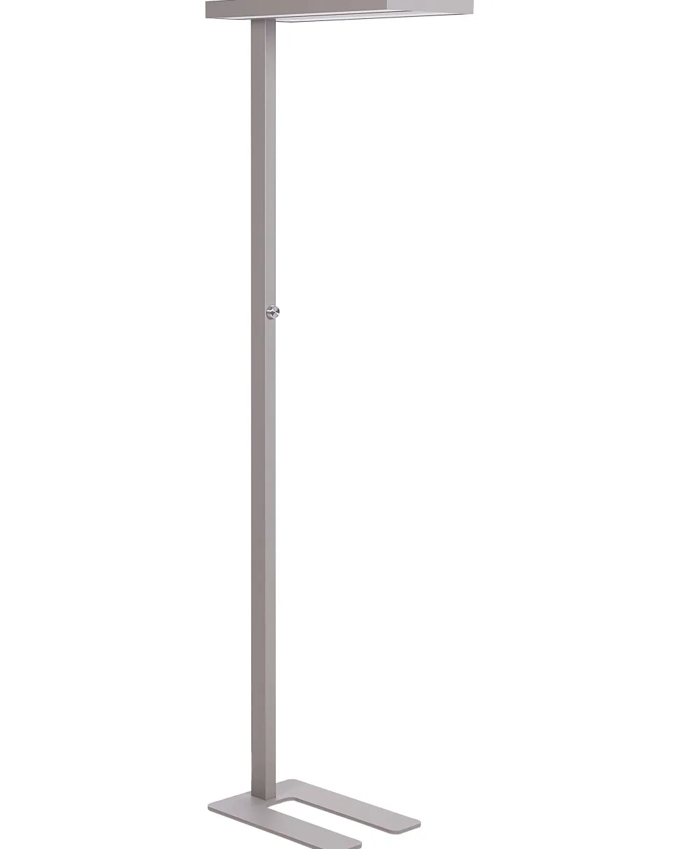 Candeeiro Led De Pe Em Metal Prateado 197 Cm Taurus