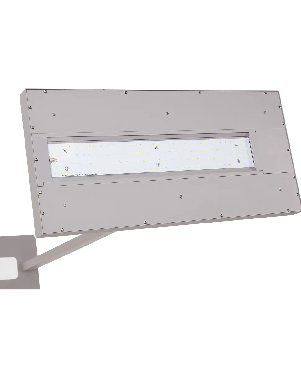 Candeeiro Led De Pe Em Metal Prateado 197 Cm Taurus