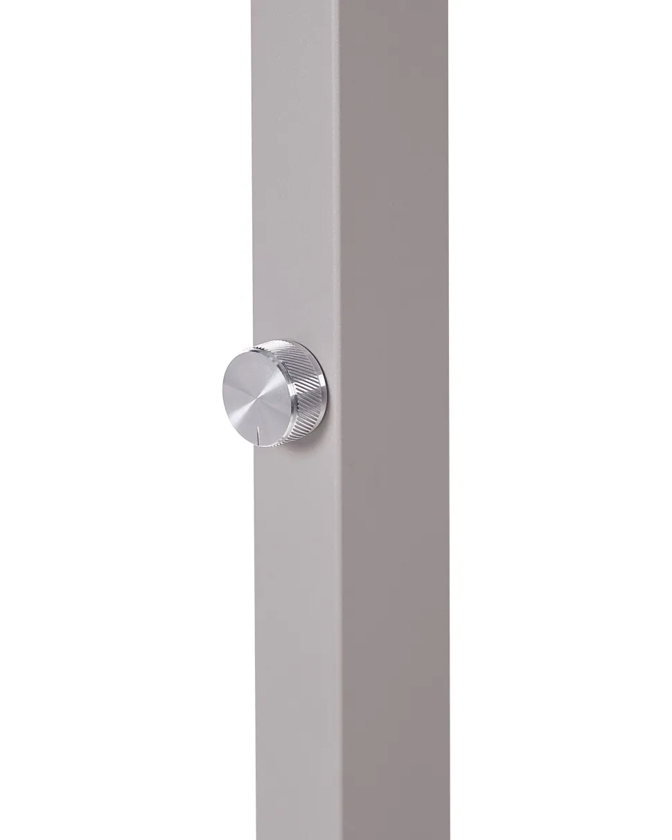 Candeeiro Led De Pe Em Metal Prateado 197 Cm Taurus