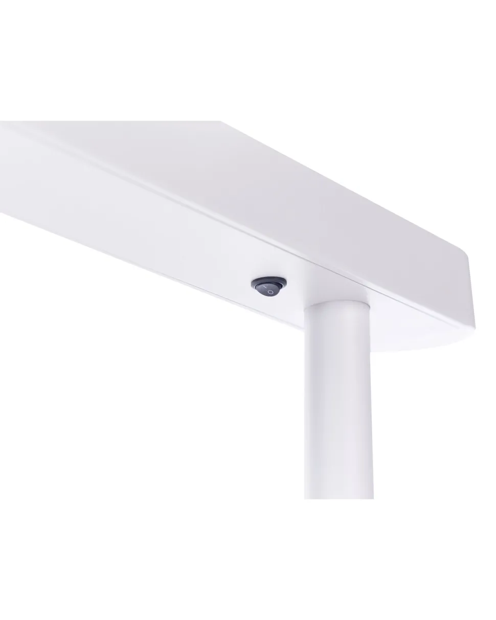 Candeeiro Led De Pe Em Metal Branco 186 Cm Perseus