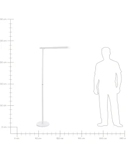 Candeeiro Led De Pe Em Metal Branco 186 Cm Perseus