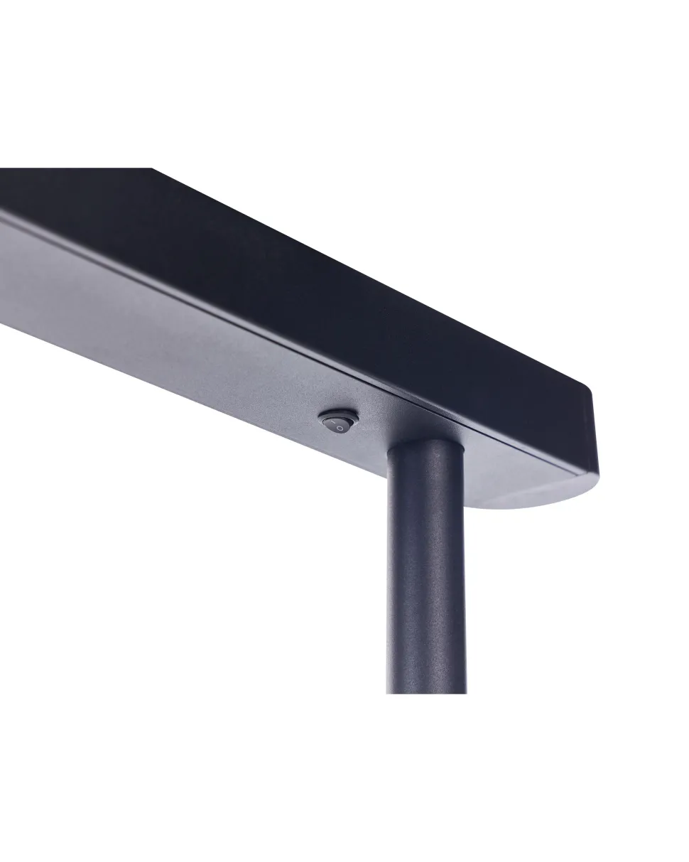 Candeeiro Led De Pe Em Metal Preto 186 Cm Perseus