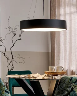Candeeiro Led Em Metal Preto Balili