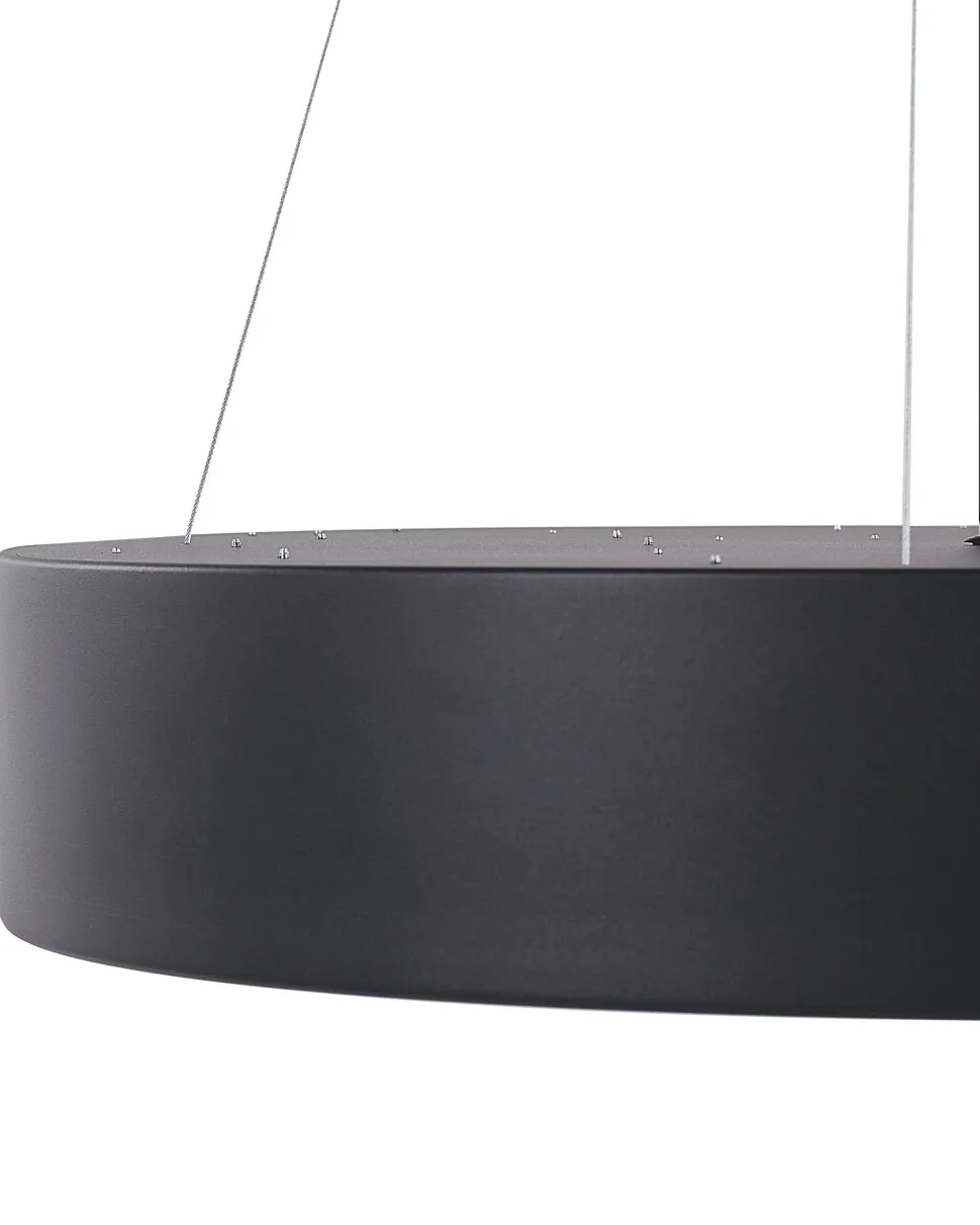 Candeeiro Led Em Metal Preto Balili