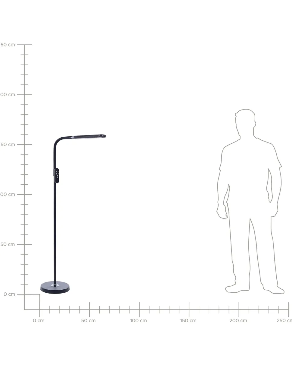 Candeeiro Led Preto 160 Cm Aries