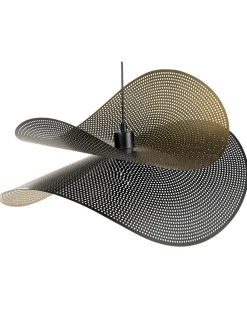 Candeeiro Suspenso Em Metal Preto E Dourado Doyles