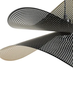 Candeeiro Suspenso Em Metal Preto E Dourado Doyles