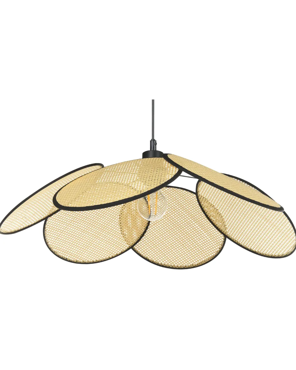 Candeeiro Suspenso Em Papel Natural E Preto Meroo