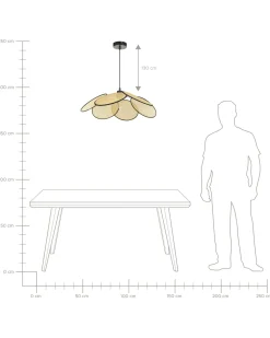 Candeeiro Suspenso Em Papel Natural E Preto Meroo
