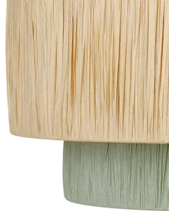 Candeeiro Suspenso Em Papel Natural E Verde Palbra