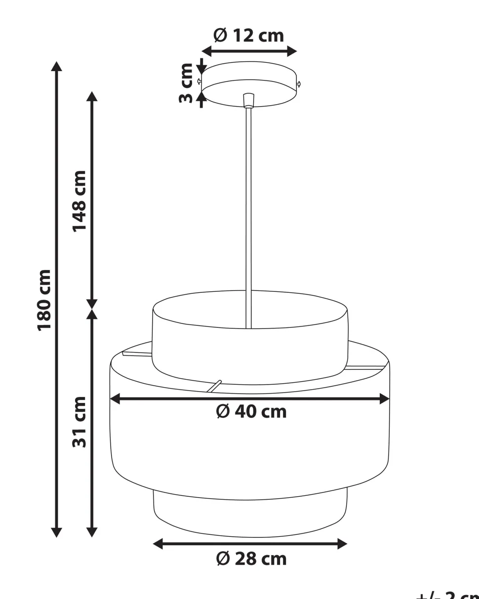Candeeiro Suspenso Em Papel Natural E Verde Palbra