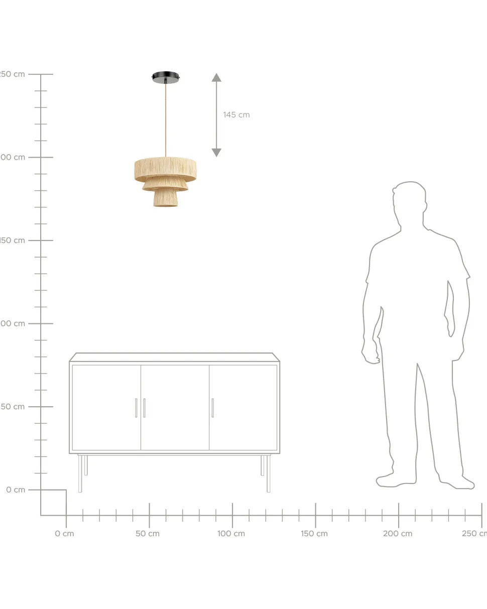 Candeeiro Suspenso Em Papel Natural Chambo