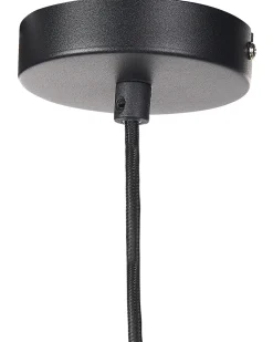 Candeeiro Suspenso Em Vidro Preto E Prateado Talparo