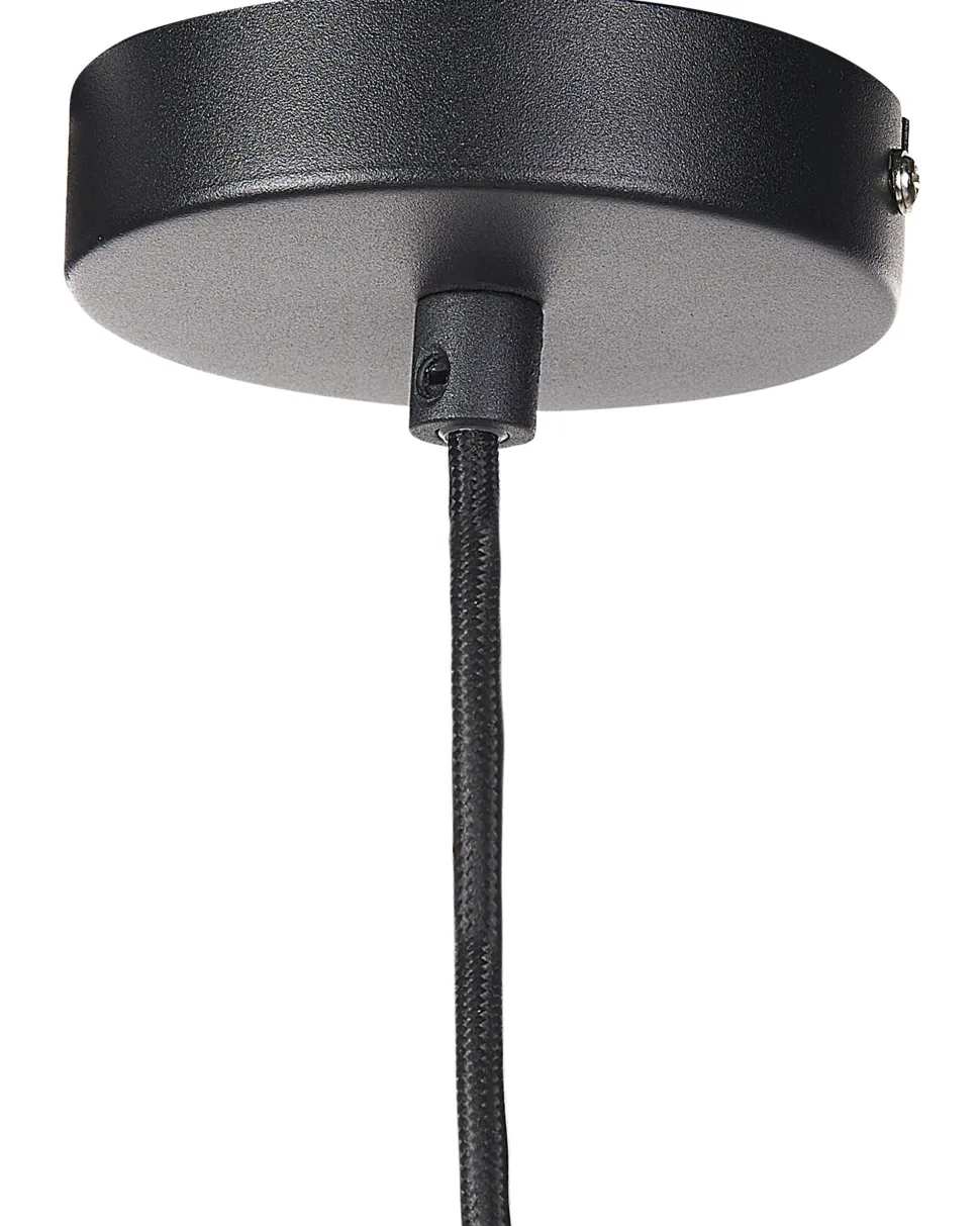 Candeeiro Suspenso Em Vidro Preto E Prateado Talparo