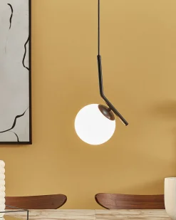 Candeeiro Suspenso Em Vidro Preto Wapiti