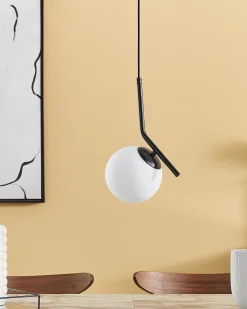 Candeeiro Suspenso Em Vidro Preto Wapiti