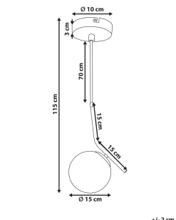 Candeeiro Suspenso Em Vidro Preto Wapiti