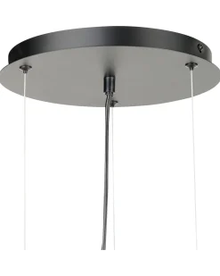 Candeeiro Suspenso Em Vidro Preto Tobins