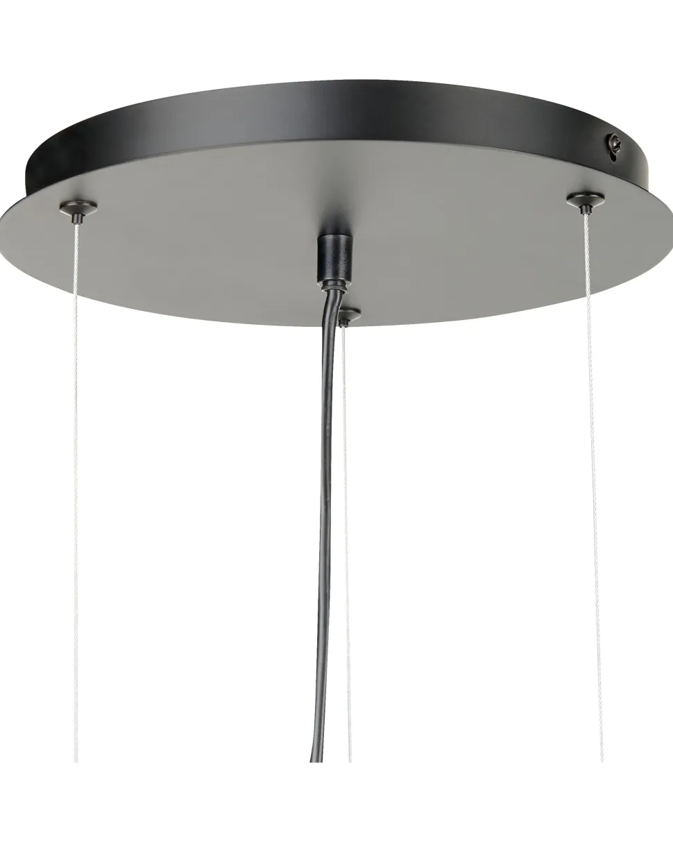 Candeeiro Suspenso Em Vidro Preto Tobins