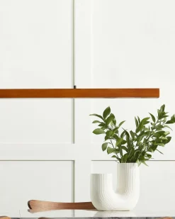 Candeeiro Suspenso Led Com Escurecimento Em Madeira Escura Stewarts